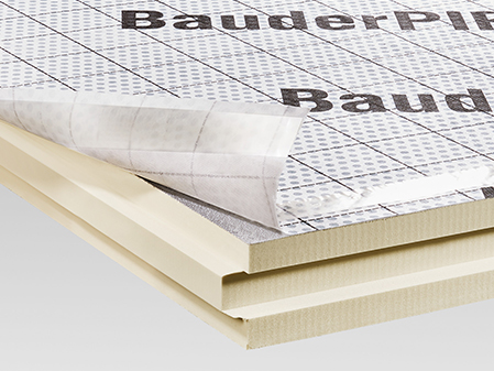BauderPIR SF tepelnoizočné PIR dosky pre šikmé strechy s obojstranným hliníkom