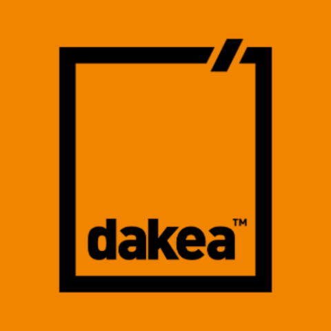Logo DAKEA na oranžovom